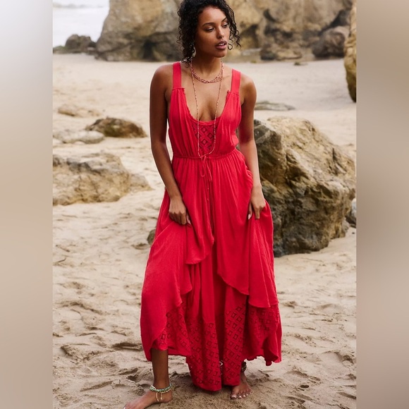 Free People Dresses & Skirts - NWOT FREE PEOPLE Lost In Sunset Maxi Red XS